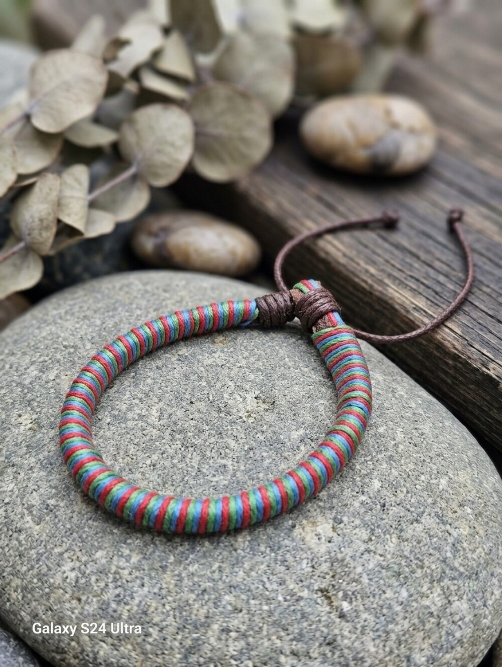 Handwoven Multicolor Cord Bracelet - Adjustable